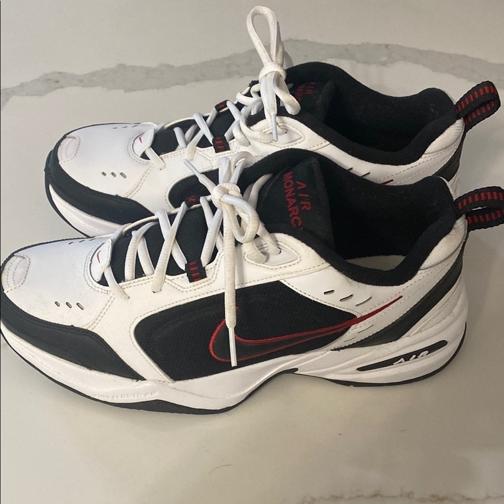Nike Air Monarch IV White and Black with Red Accents NWOT - Picture 6 of 10
